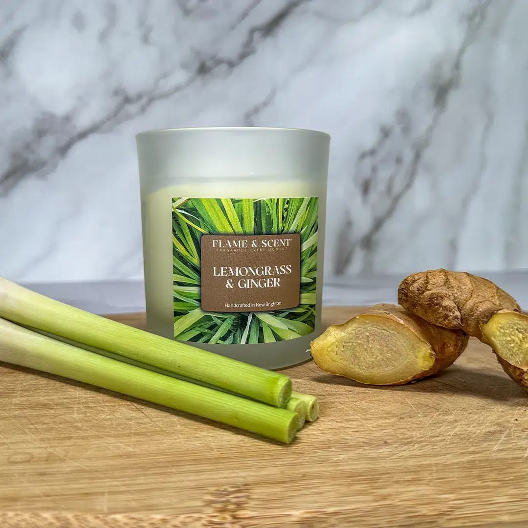 Flame and Scent Lemongrass and Ginger Candle